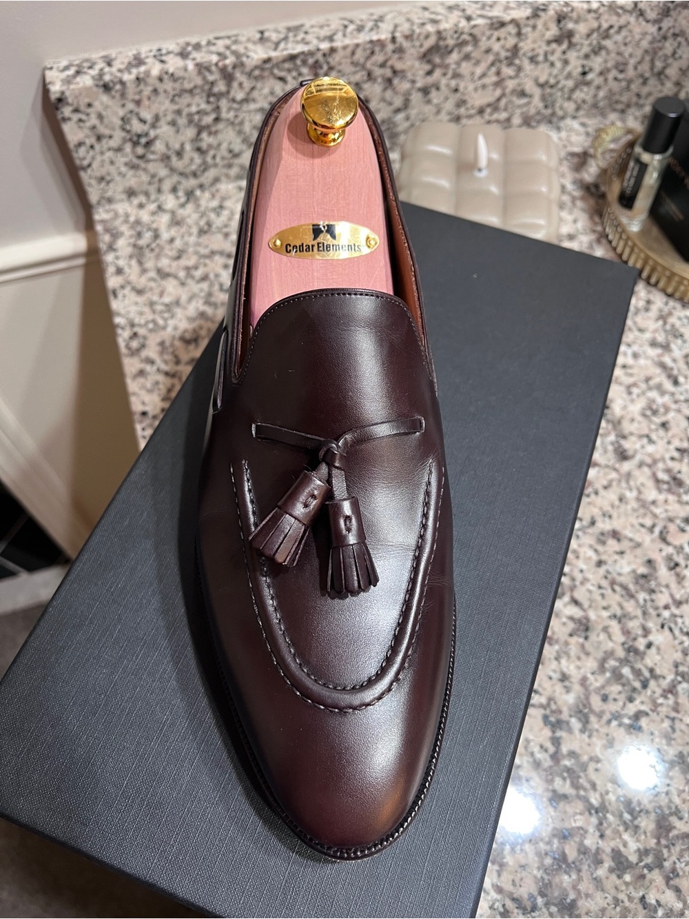 Tlb Mallorca Artista 144 Men's Boxcalf Brown Dress Tassel Loafers - Nice View 4